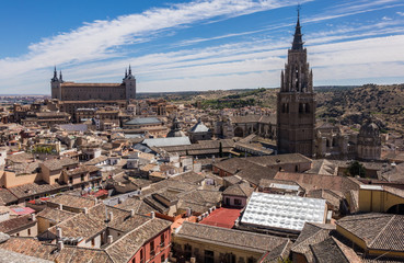 Panoramic view of Toledo city in Spain