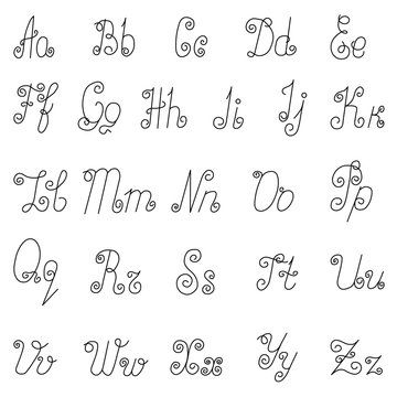 English alphabet icons