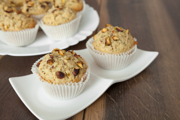 Homemade Hazelnut and Walnut Muffins