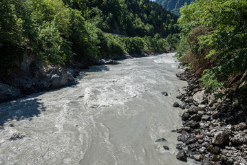 Patara Enguri River in Samegrelo-Zemo Svaneti region, Georgia