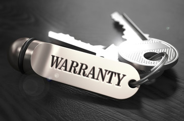 Warranty Concept. Keys with Keyring. - obrazy, fototapety, plakaty