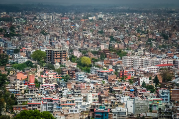 Fototapeta na wymiar Aerial view of Kathmandu
