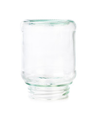 Empty glass jar
