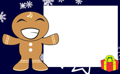 Obraz na płótnie Canvas gingerbread kid cartoon expression background in vector format