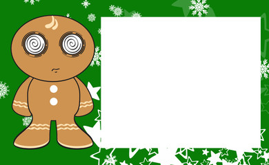gingerbread kid cartoon expression background in vector format