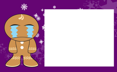 gingerbread kid cartoon expression background in vector format