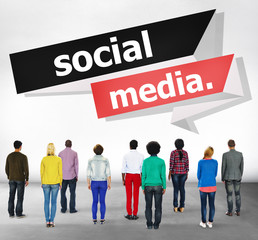 Fototapeta premium Social Media Communication Internet Network Concept