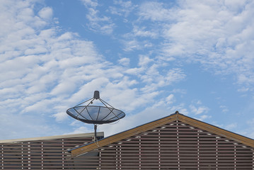 Big Black Satellite Dish on the roof