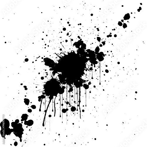 "vector splatter black color background. illustration design." Stock image and royalty-free