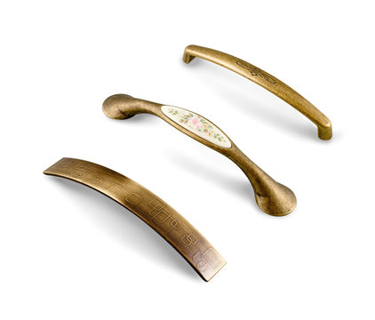 different furniture accessories - door furniture handles isolate
