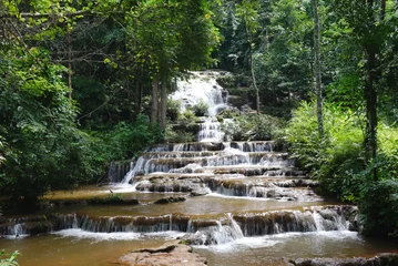 Tuinposter Watervallen Namtok Pacharoen waterfalls  © augustcindy