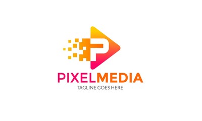 Pixel Media - Letter P Logo