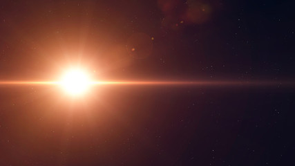 Sunflafe beautiful background in deep space. Elements of this image furnished by NASA