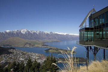 View of Lake Wakatipu and the Remarkable Mountain Range from the Skyline Restaurant