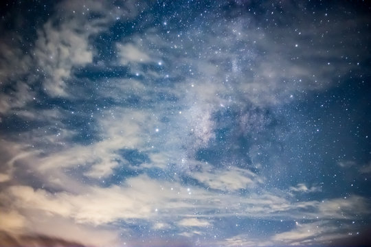 Milky way with clouds