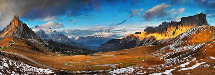 Dolomites - Panoramic View from passo Giau to Cortina d'Ampezzo