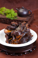 Chinese food, pork roast sauce