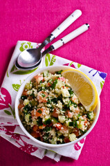 Salad with couscous and vegetables