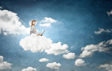 Naklejka premium Remote work. Concept image