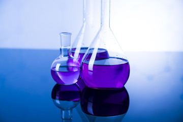 Laboratory glass, Chemistry science concept


