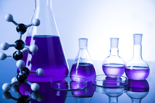 Laboratory glass, Chemistry science concept
