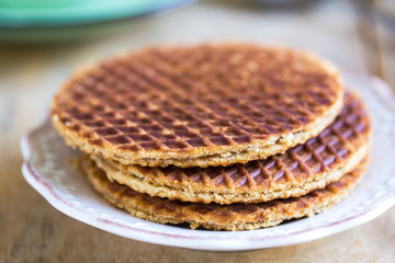 Stroopwafels by coffee