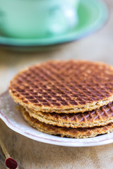 Stroopwafels by coffee