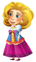 Obraz na płótnie Canvas Fairytale cartoon character - princess - illustration for the children