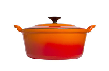 Old cooking pot isolated