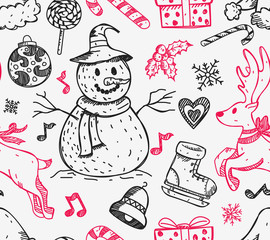 sketchy style Christmas background
