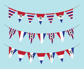 Obraz premium Dutch soccer flag garland
