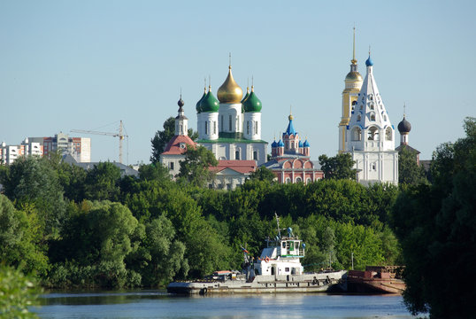 View of historical center in Kolomna from  the river