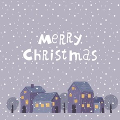 merry christmas card vector design 2016