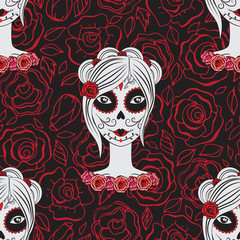 Girl with make up for day of dead.