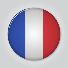 Badge with french flag. Vector illustration