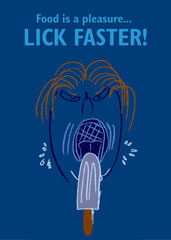 Food is a pleasure... Lick faster