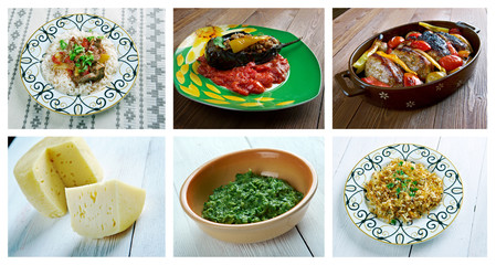 Food set of different  eggplant .