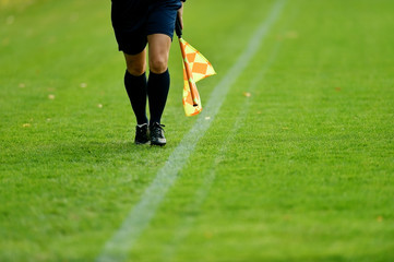 Fototapeta premium Soccer assistant referee
