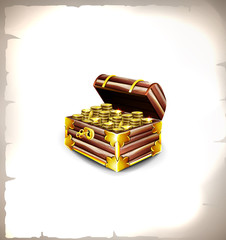 treasure chest. vector icon