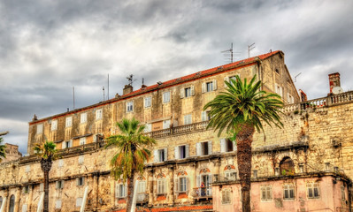 Fototapeta na wymiar Walls of Diocletian's Palace in Split - Croatia