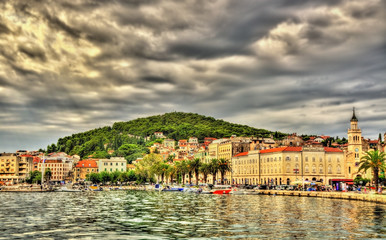 Fototapeta na wymiar View of embankment in Split - Croatia