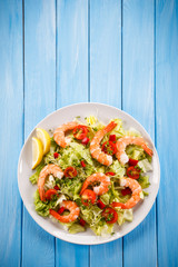 Salad with shrimps