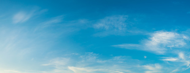 Naklejka na ściany i meble panorama image of blue clear sky on day time for.