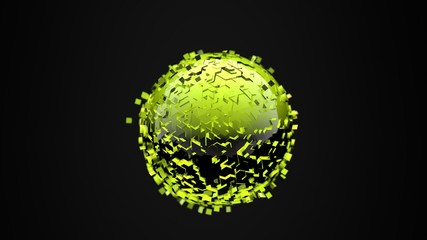 3d render structure sphere illustration
