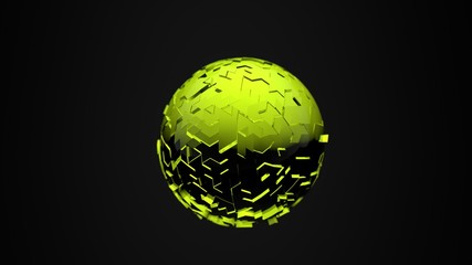 3d render structure sphere illustration