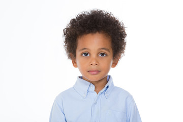 serious child looking at the camera