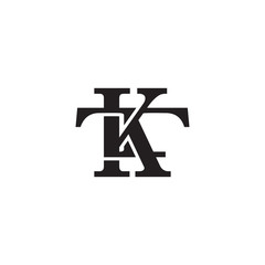Letter T and K monogram logo