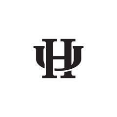 Letter U and H monogram logo