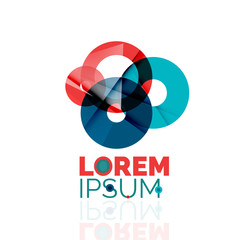 Logo, abstract geometric business icon