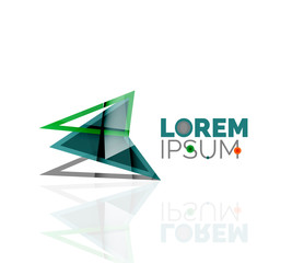 Logo, abstract geometric business icon